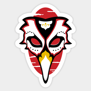 Japanese kitsune mask Sticker